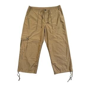 Patagonia Hiking Cargo Pant Women’s Size 12 Cropped Brown Drawstring Hem Vintage